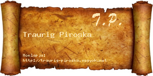 Traurig Piroska névjegykártya